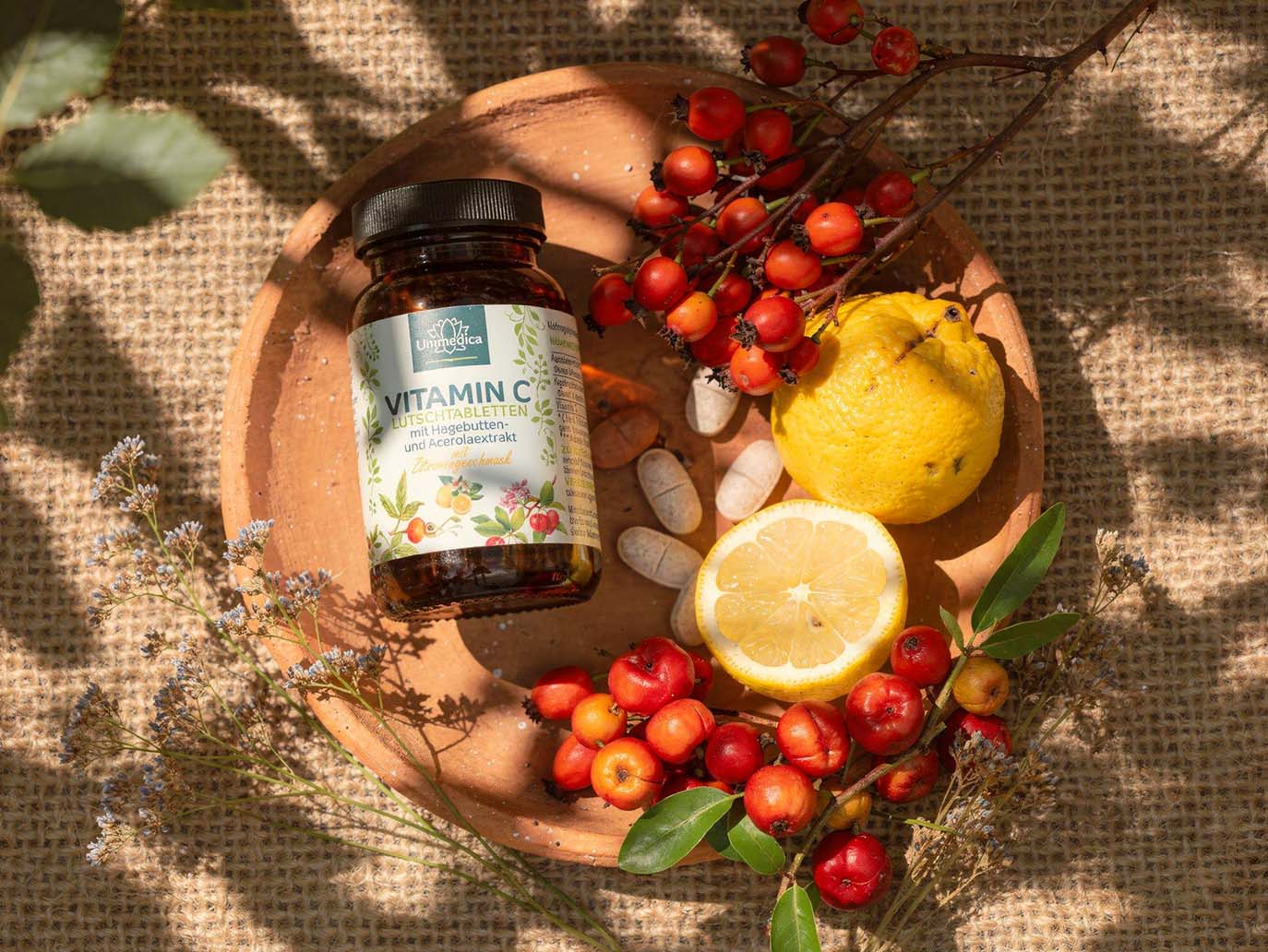 Vitamin C Lozenges - 250 mg per lozenge - Lemon - 100 lozenges - from Unimedica